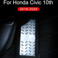 เหยียบพักเท้ารถยนต์สำหรับ Honda Civic 2016 2017 2018 2019 2020 2021 10 10Th Type R ฝาครอบสแตนเลสตกแต่งรถยนต์