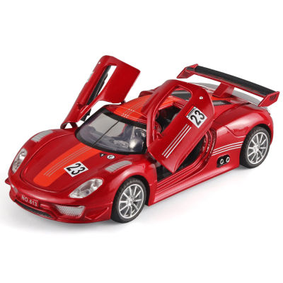 (Boxed) 1:32 Alloy 918 Sports Car Road Car Model Boy Children With Sound Effect Warrior Car Toy