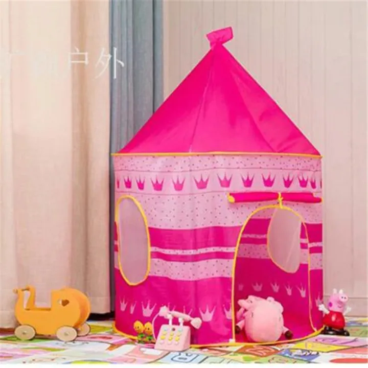 Portable folding camping kids tent castle cubby house Castle Tent ...