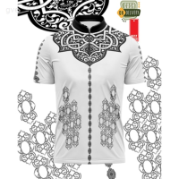 Pria Koko Shirt 2023 Muslim Clothes for Men Art 21st Children/adults Latest 3d Fullprinting 2023 Unisex summer polo