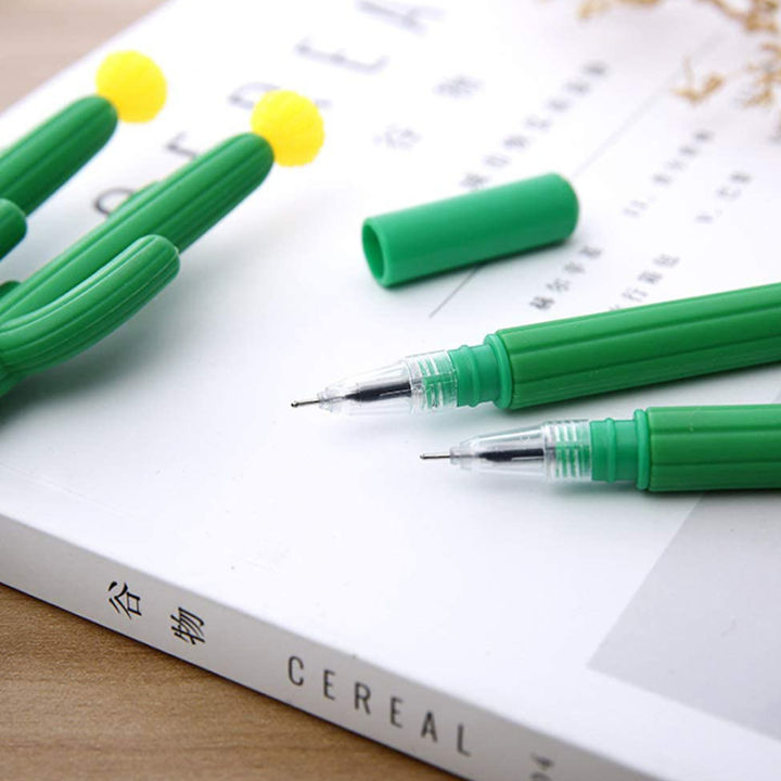 36pcslot-korean-cute-pens-cactus-cool-wedding-gift-gel-pen-funny-kawaii-ballpoint-stationery-back-to-school-stuff-thing-good