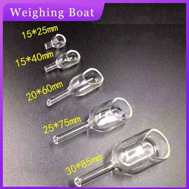 Laboratory Borosilicate Glass Weighing Boat Bottle 20*60/30*85*25*75/75