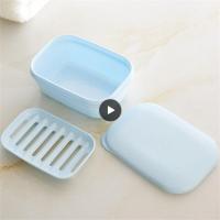 2023 Portable Soap Box Handmade Storage Box Waterproof Drain Soap Box Bathroom Accessories Square Bag Soap Storage Rack Sealed Soap Dishes