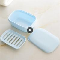 Soap Dish Square Bag Handmade Soap Box Portable Soap Storage Rack Storage Box Bathroom Accessories Drain Soap Box Waterproof Soap Dishes