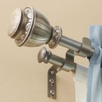 【cw】 Adjustable Iron Window Curtain Rod Bracket Holder Drape Bar Fixed Hook Clamp Curtains Accessories