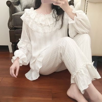Womens Lolita Cotton Pajama +Long s Pyjamas