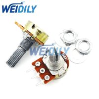 2PCS 20mm Shaft WH148 B5K 5K Linear Potentiometer With Nuts And Washers 3pin Single Joint WATTY Electronics