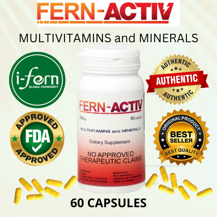 AUTHENTIC FERN ACTIV MULTIVITAMINS and MINERALS PAMPALAKAS NG KATAWAN ...