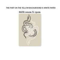 【cw】Black And White Snake Waterproof Tattoo Sticker Arm Female Male Fake Tattoo Line Python Body Art ！