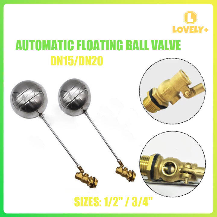 Brass Automatic Floating Ball Valve 1/2"/ 3/4" Size Float Valve For