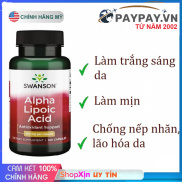 Làm đẹp sáng trắng da giảm nép nhăn thâm nám da với Swanson Alpha Lipoic