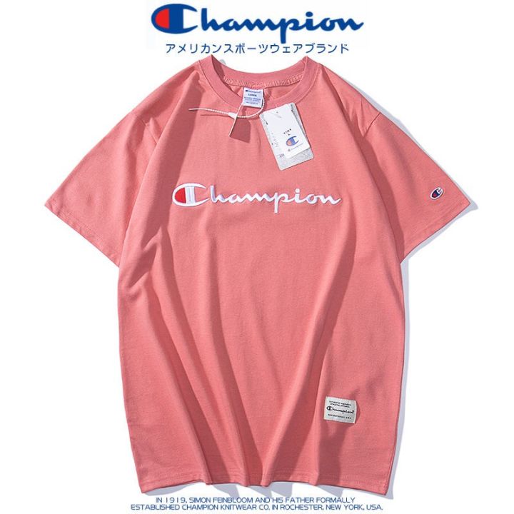 พร้อมส่ง-champion-เสื้อยืด-เสื้อเชิ้ต-ผ้าฝ้ายแท้-เย็บปักถักร้อย