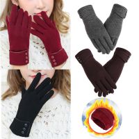 COMPASSION DIOXIDE78CO8 Graceful Windproof Winter Warm Plus Velvet Touch Screen Gloves Driving Mittens Skiing Gloves