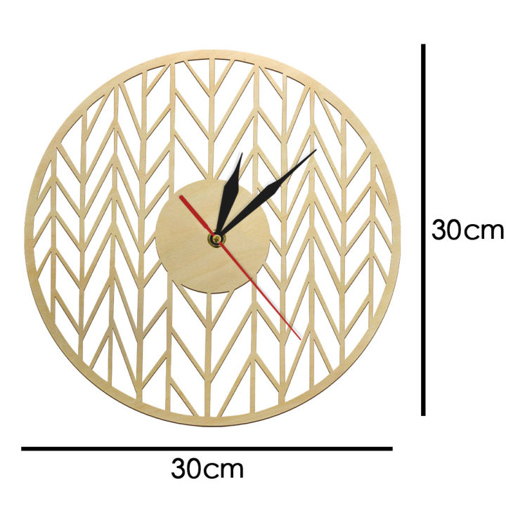 นาฬิกาติดผนังไม้เลเซอร์ตกแต่ง-สไตล์-ใหม่ไม้ผิวหยาบบ้านไร่ศิลปะบนผนังการตกแต่งบ้านควอตซ์กวาดนาฬิกาติดผนังแบบทันสมัยเรขาคณิตที่เงียบสงบ
