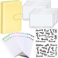 A6 Budget Binder Planner Notebook Cover Folder Wallet 6 Hole Binder Pockets Plastic Binder Zipper Money saving cash envelope