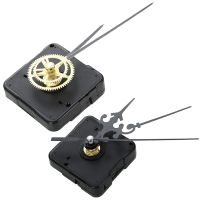 2 Pcs Big Pointer DIY Clock Metal Texture Creative Gear Wall Clock Retro Wall Clock Movement Black Gold &amp; Black