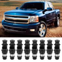 8 ชิ้นน้ำมันหัวฉีดหัวฉีด 25323974 25317628 เหมาะสำหรับ CHEVROLET SILVERADO 1500 2001-2007