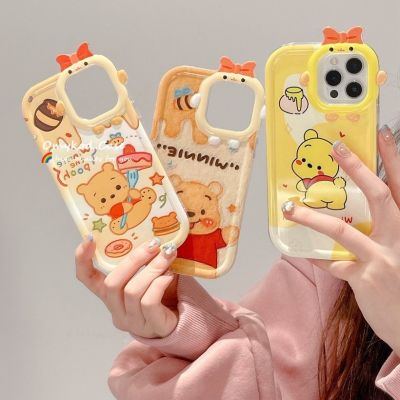 Hot Sale Ready Stock  Samsung A13 A12 A03S A03 A53 A23 A73 A33 A51 A71 A11 A50 A22 A32 A20 A30 A31 A21S A20 A30 Cute Winnie the Pooh Phone Case Small Monster Drop Protection Back Cover