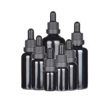 10 x 5ml 10ml 20ml 30ml 50ml 100ml Empty black Glass Dropper Bottles 1oz Transparent Oil Glass Piepette Dropper Container vial