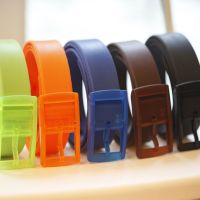 [COD available]Fashion Uni Plastic Buckle Ceinture Smooth Buckle Waistband Casual Silicone Belt