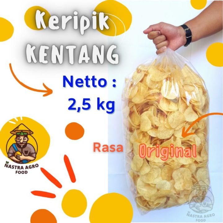 Keripik Kentang Curah 2 5 Kg Nastra Garut Kentang Manohara Kiloan