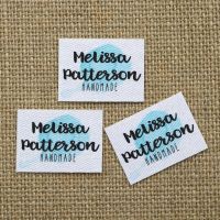 72 piece Custom logo labels  Name iron on label  Custom Clothing tags  Organic Cotton Labels(YTa46) Stickers Labels