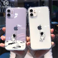 [Chaoke digital branch] เคสโทรศัพท์โปร่งใสแฟชั่นมนุษย์อวกาศ Lovebay สำหรับ iPhone 12 Mini 13 11 Pro Max X XR XS Max 7 8 Plus ฝาหลัง TPU แบบนิ่ม