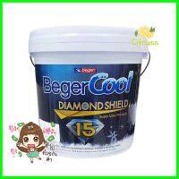 สีน้ำทาภายนอก BEGER COOL DIAMONDSHIELD 15 BASE D ด้าน 2.5 แกลลอนWATER-BASED EXTERIOR PAINT BEGER COOL DIAMONDSHIELD 15 BASE D MATT 2.5GAL **ลดราคาจัดหนัก **