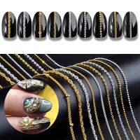 【CW】 50cm Thin Metal Chain Decorations UV Gel Design Punk Jewelry Manicure Accessory Ornaments