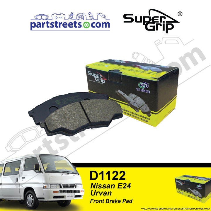 Super Grip Front Brake Pad Nissan E24 Urvan D1122 (1set) Lazada