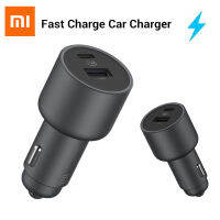 Original Xiao Mi Car Charger 100W MAX Dual USB 1A1C Dual เอาต์พุต LED Light พร้อมสาย5A ป้องกันความปลอดภัย Quick Car Charger Mi