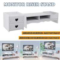 Computer PC Monitor Riser Laptop Stand Multifunction Desktop Holder Monitor Holder Organizer Screen Shelf Lapdesk Table Storage