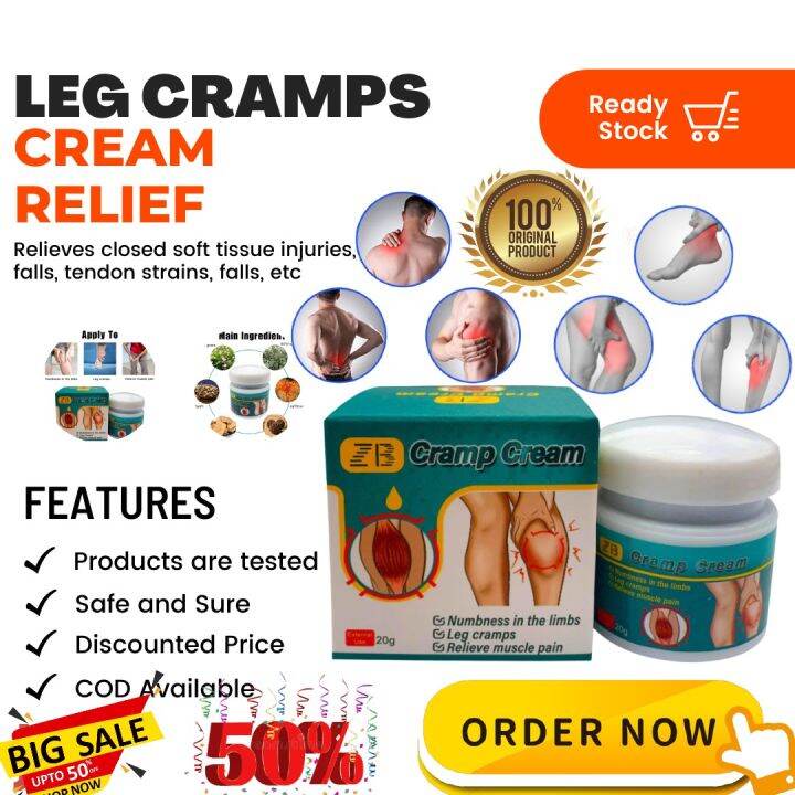 Original ZB Leg Cramps Cream Relief Calf Muscle Spasms Pain Medical ...