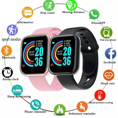 ☃✢✖ Smart Watch Y68 Bluetooth Fitness Tracker Sports Watch Heart Rate Wristband Blood Pressure Smart Band for Android IOS D20 Pro