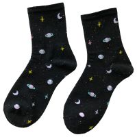 New Arrive Cute Women Men Planet Space Cotton Socks Moon Stars Popular Soft Ankle Sock