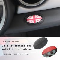 Co-pilot storage box button leather Sticker For MINI COOPER R55 R56 R57 R58 R59 Car-Styling