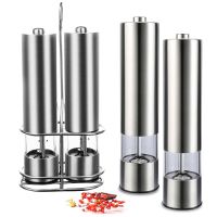 【JH】 Electric Pepper Mill With Grinder Set Spice Led