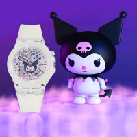 นาฬิกาการ์ตูนเจ้าหญิง Sanhe น่ารัก Kulomi Flash Jam Tangan Elektronik Sanrio นาฬิกาข้อมือเด็ก