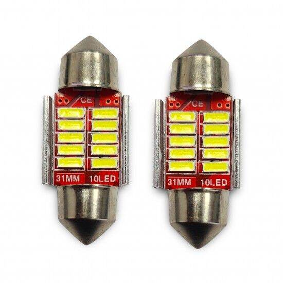 2pcs White LED Bulbs Interior Map Dome Light Kit For Mitsubishi Montero V60 Pajero 19992006