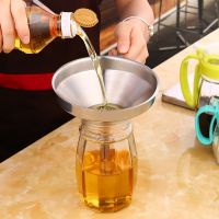 Practical Stainless Steel Wide Mouth Fill Liquid Wine Oil Honey Funnel Kitchen Home Hanging Tools