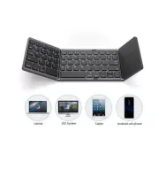 Wireless Folding Keyboard Bluetooth Keyboard with Touchpad for Windows Android IOS Mobile Tablets Multifunction Mini Keyboard