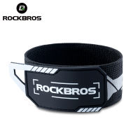 ROCKBROS ขี่จักรยานจักรยานกางเกงคลิปเข็มขัดสะท้อนแสงกีฬาความปลอดภัยวิ่งจักรยานความปลอดภัยกางเกงสายรัดขาขี่ข้อเท้าสนับสนุน-hexinge