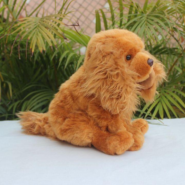 27ซม-ของเล่นตุ๊กตาสุนัขพันธุ์อิงลิชชชี่สุดสมจริงสแปเนียลคุณภาพสูงลายสัตว์จำลองของเล่นตุ๊กตาของขวัญ