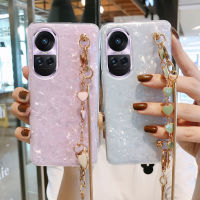 เคสโทรศัพท์ OPPO Reno10 Pro 5G Reno10pro พร้อมสายรัดข้อมือน่ารักและสายยาว เคสซิลิโคนนิ่มสวยงาม OPPO Reno10 Pro 5G Reno10pro ฝาครอบโทรศัพท์