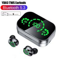 TWS YD03 Wireless Bluetooth Headset with Mic Earbuds 3000Mah Charger Box LED Fone Bluetooth Earphones Wireless Headphones Over The Ear Headphones