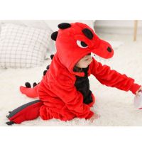 Red Dinosaur Onesie Anime Cartoon Cosplay Kigurumi Halloween pajama