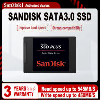 【จัดส่งในกรุงเทพฯ 24 ชม.】(120G/240G/480G/1TB)SanDisk SSD PLUS 3D NAND 2.5" สเอสดี ของแท้ SATA Solid State Drive Max. 560MB/s เหมาะสำหรับแล็ปท็อปพีซี