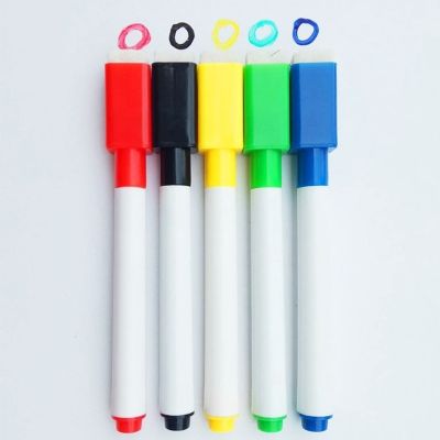 Whiteboard Pen Dry Markers Built In Eraser Student childrens drawing pen