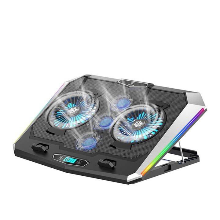 Laptop Cooling Pad RGB Gaming Notebook Cooler, Computer Chill Mat With ...