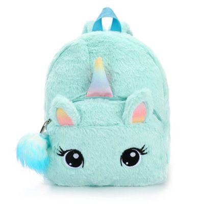 Cute Unicorn Plush Backpacks Cartoon Animal School Bag Children Winter Schoolbags Kids Colorful Soft Plush Backpack Girls Bags
